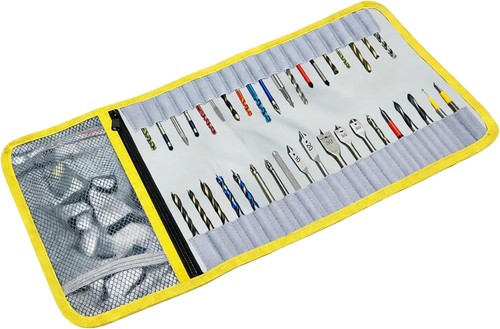 Drill bit organizer roll - bit, up