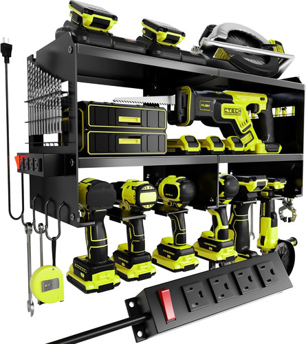 Power tool organizer - power, wall