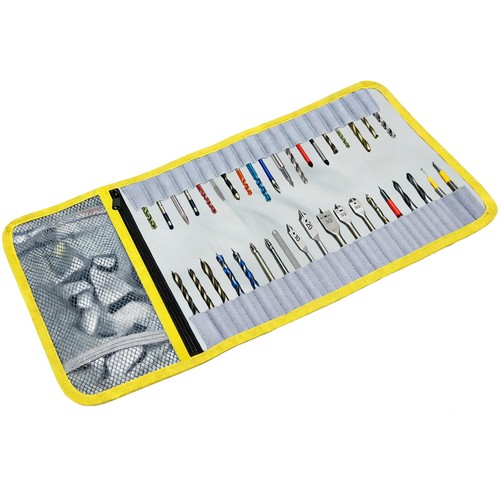 Roll drill bit organizer - up,